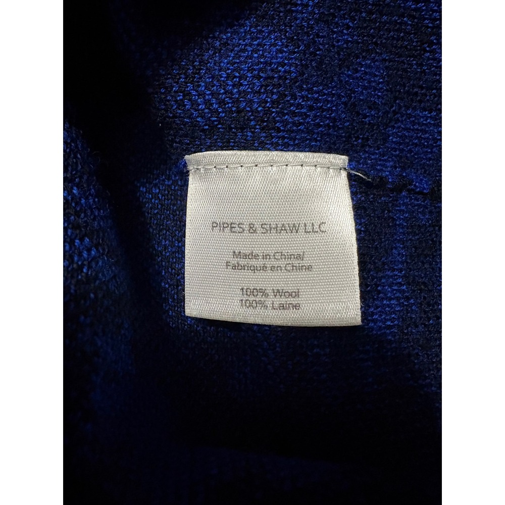 Veronica Beard Women's Blue & Black 100% Wool Long Sleeve Knit Top - Picture 5 of 5